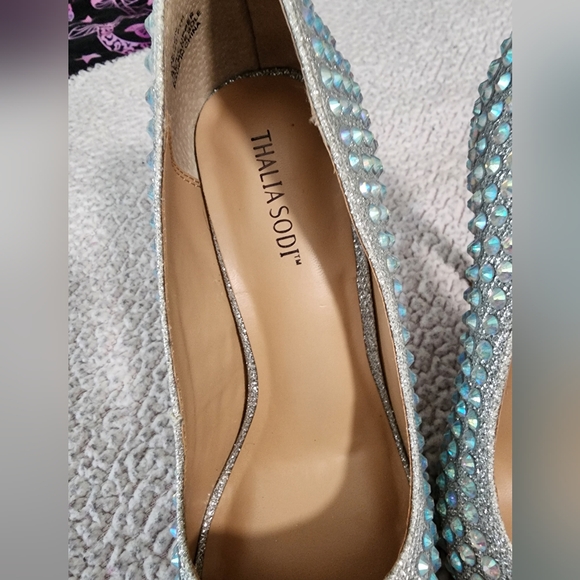 Brand New Thalia Sodi Stunning 😍 Silver Crystal Heels - Picture 13 of 16